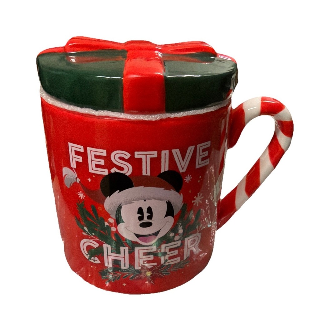 Mickey Mouse "Festive Cheer" Holiday Christmas Coffee Mug Tea Cup TikTok Insta
